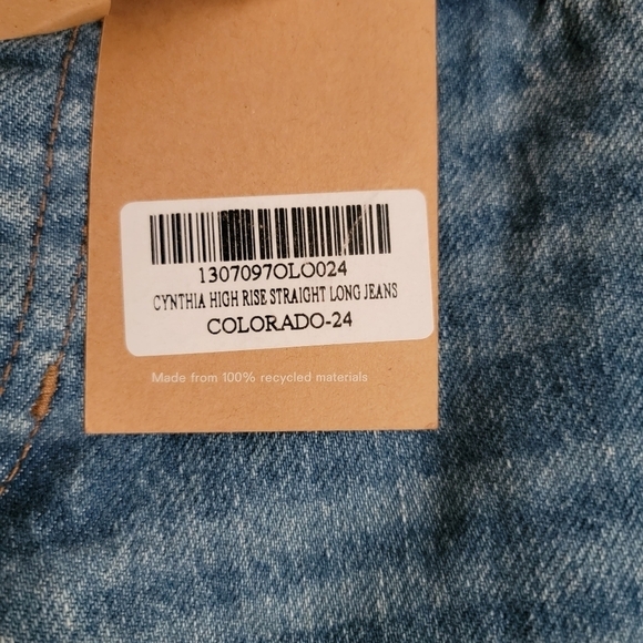 Reformation Cynthia High Rise Straight Jeans in Colorado size 24 NWT - Picture 9 of 13